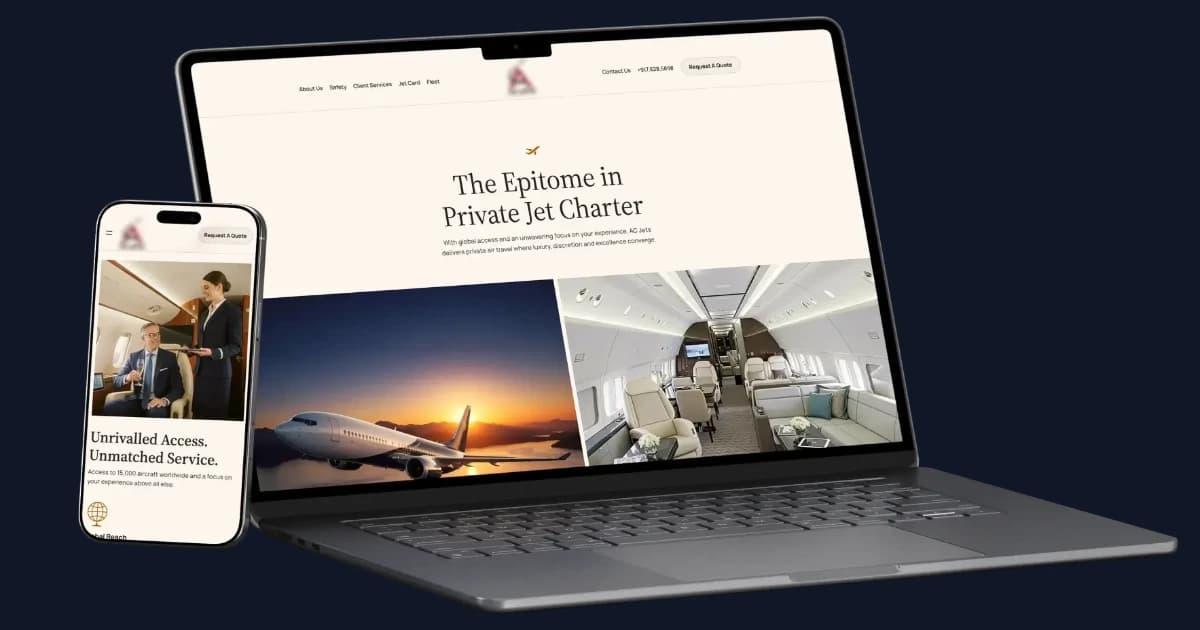 Elevating a Private Jet Charter Brand for Luxury and High Performance