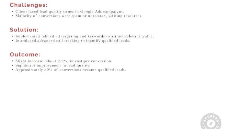 Google Ads Management For Elderly Care Service Company — image 2