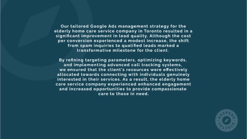 Google Ads Management For Elderly Care Service Company — image 6