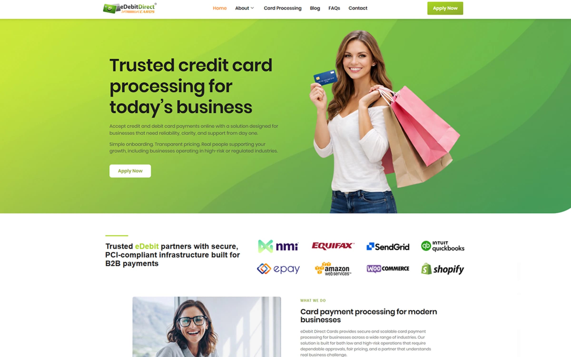 eDebit Direct Cards - Payment Processing Website Development & SEO