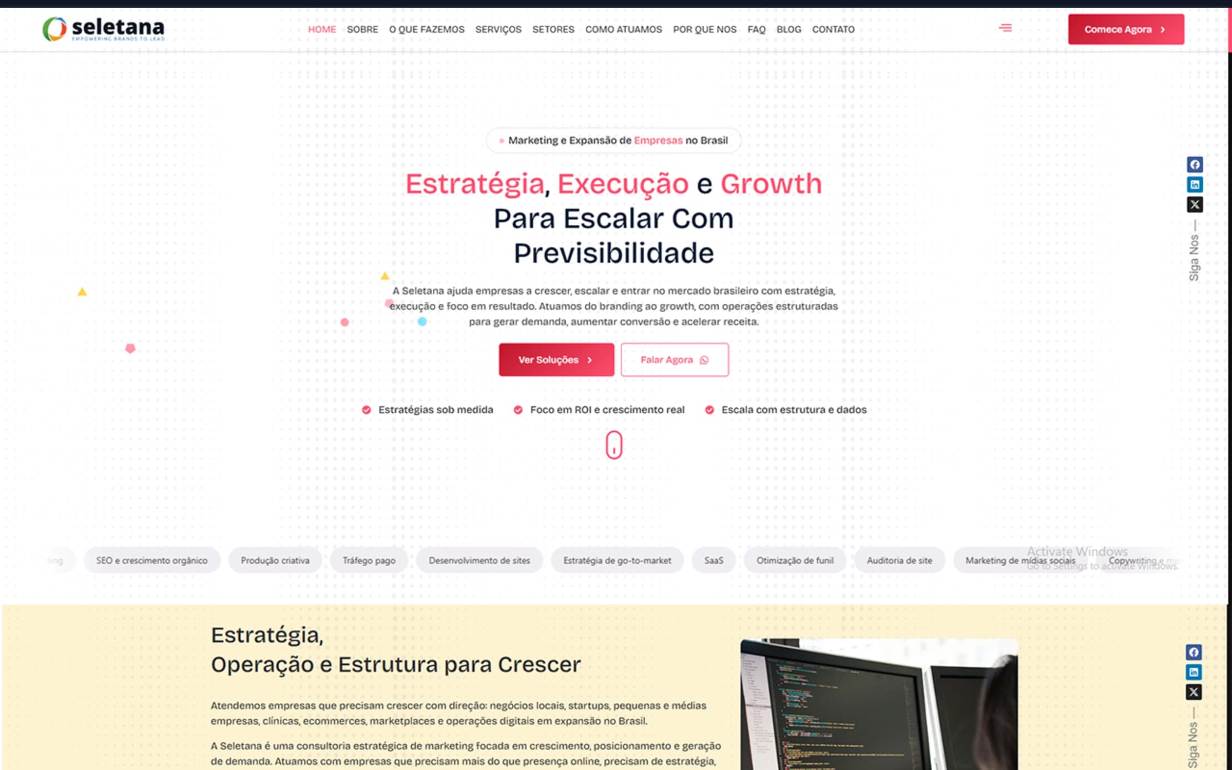 Seletana - Website Development & SEO for a Marketing Company