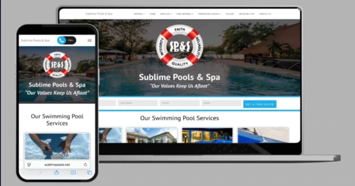 Sublime Pools & Spa SEO Project + AI SEO