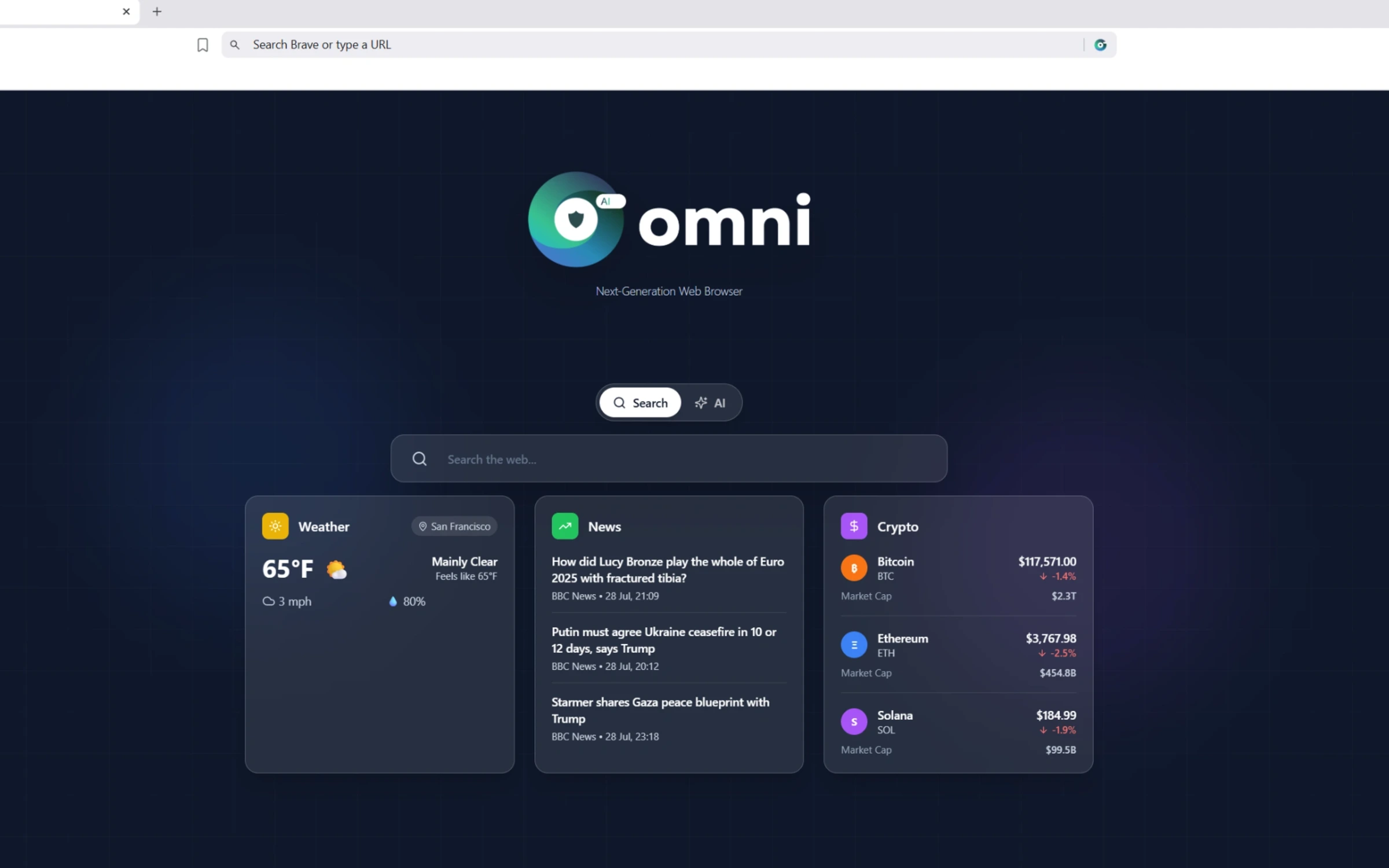Omni Browser – Custom Brave-Based Browser
