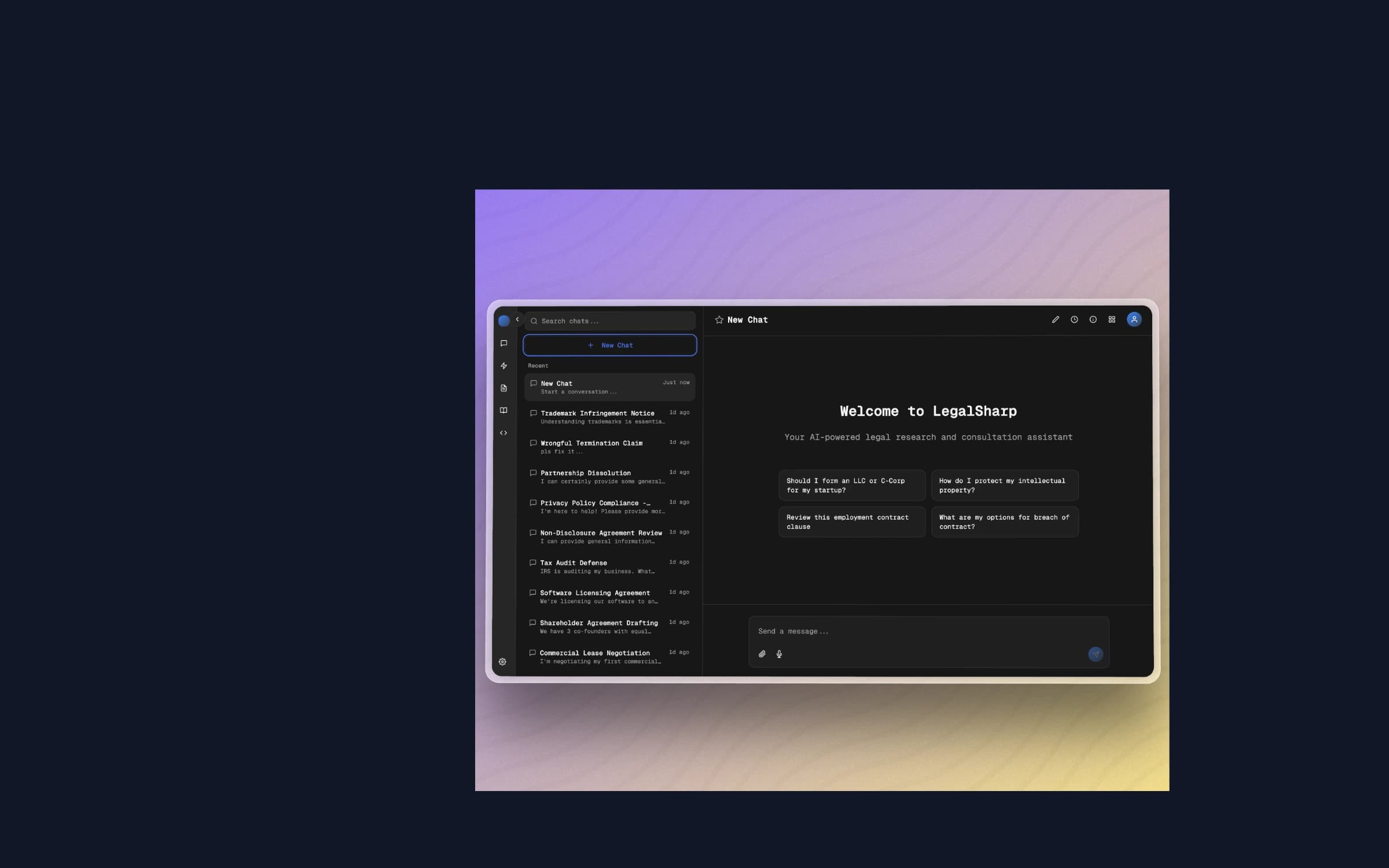 LegalSharp — AI-Powered Legal Assistant