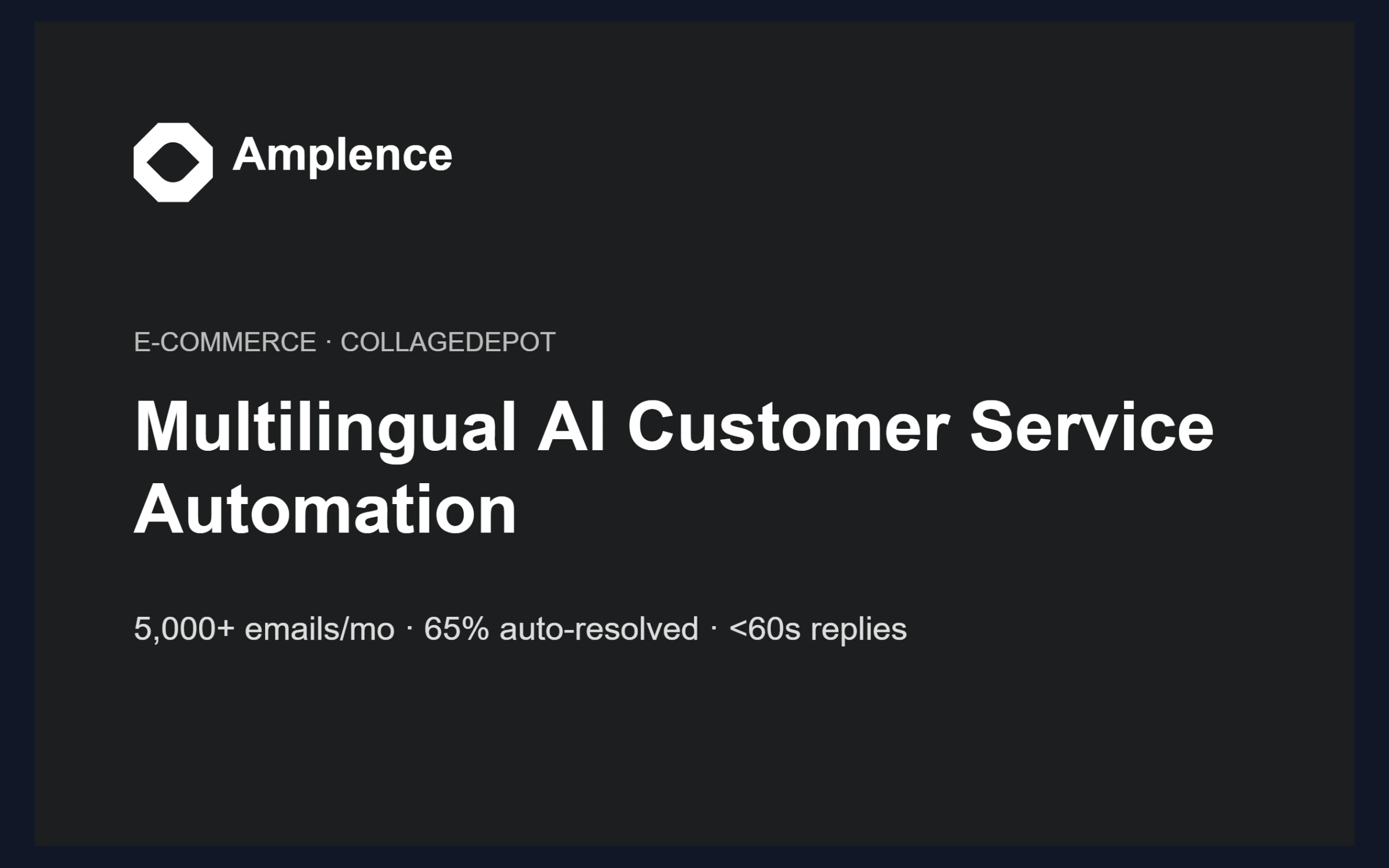 CollageDepot: Multilingual AI Customer Service Automation