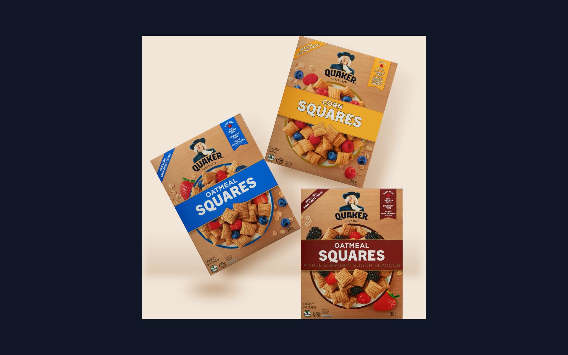 Quaker Oatmeal Squares Packaging Refresh