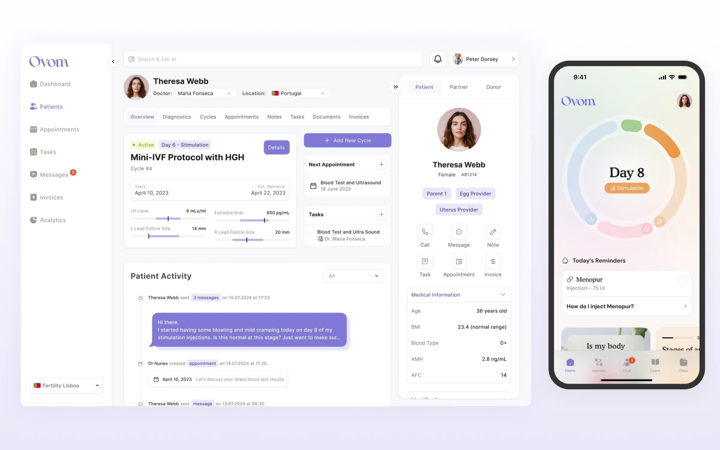 Designing Both Sides of an AI-Enabled Fertility Clinic