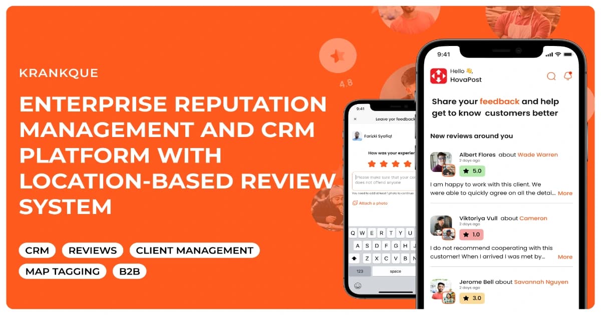 Enterprise Reputation Management and CRM Platform with Location-Based Review System