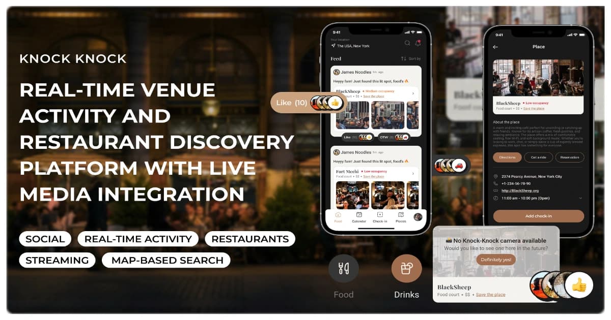 Real-Time Venue Activity and Restaurant Discovery Platform with Live Media Integration