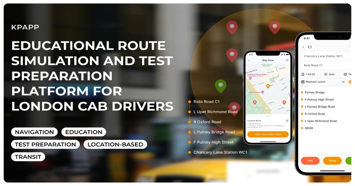 Educational Route Simulation and Test Preparation Platform for London Cab Drivers