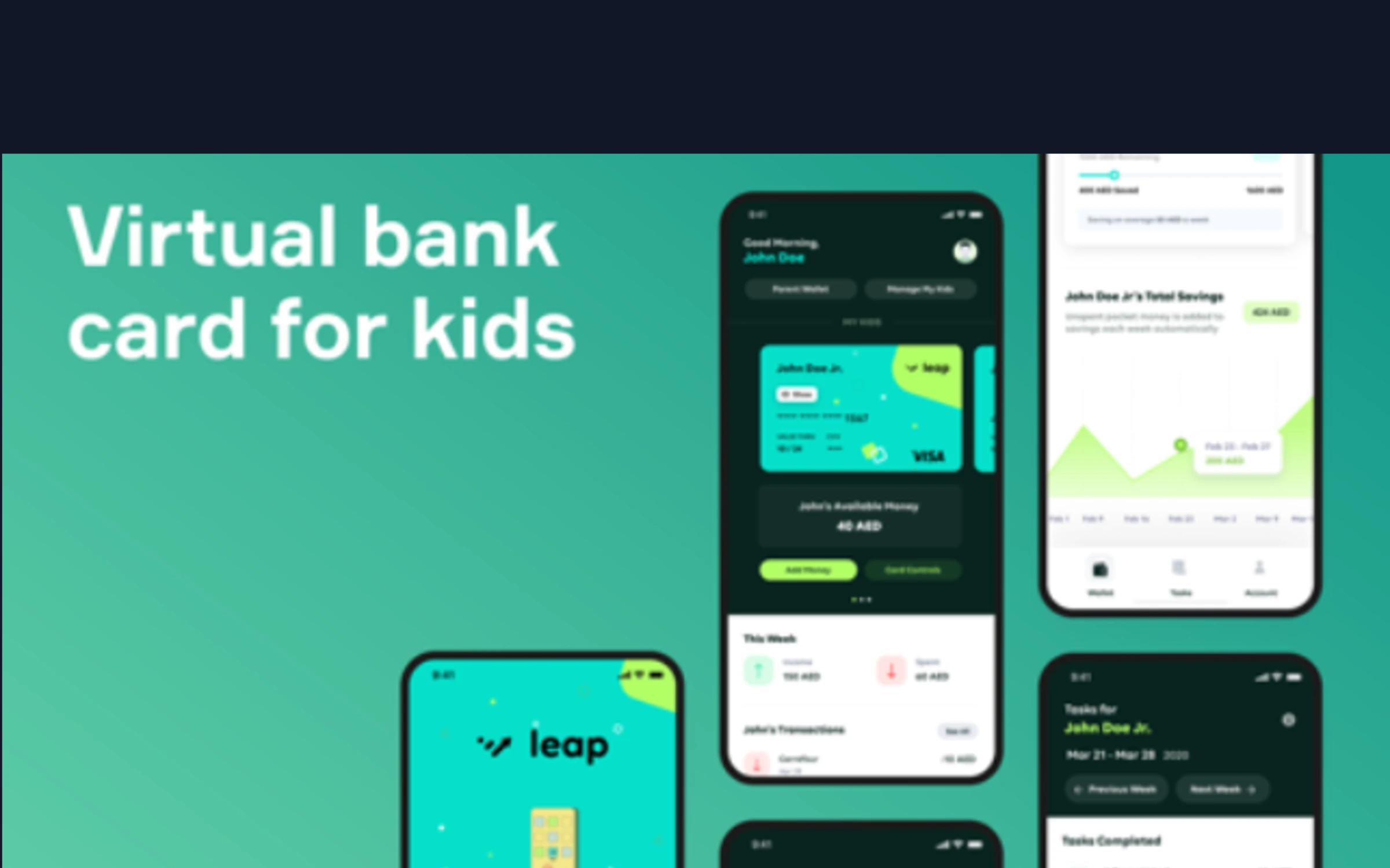 Financial Mobile App teaching kids saving