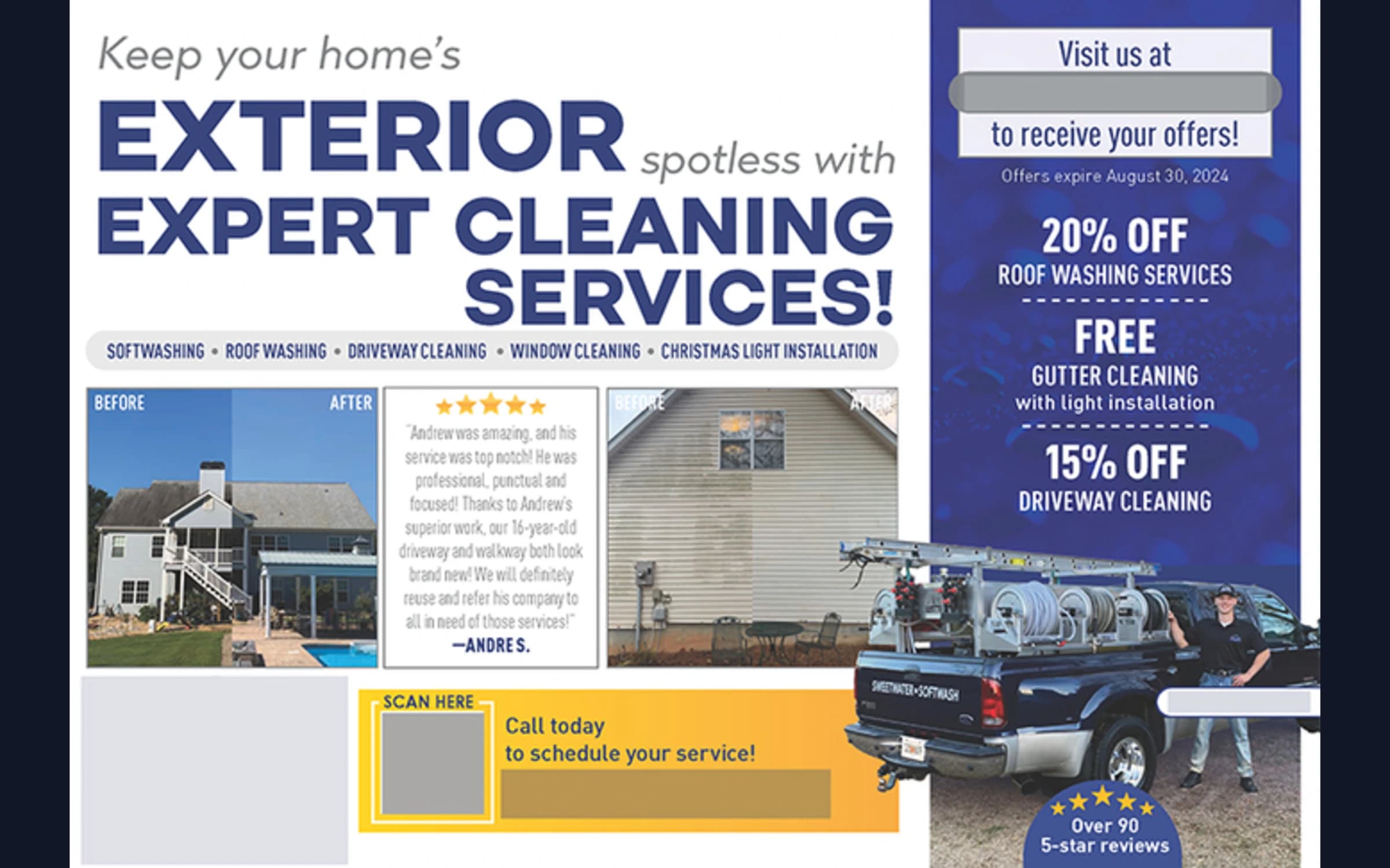 Sweetwater Softwash generated $60,000 in revenue using direct mail