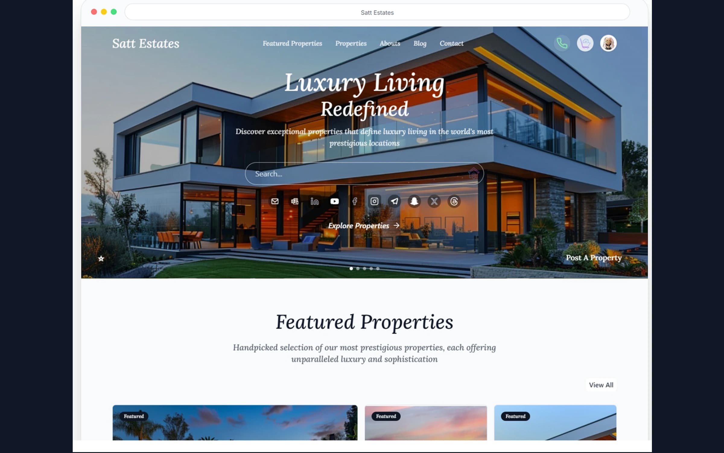 Satt Estates – Real Estate Platform