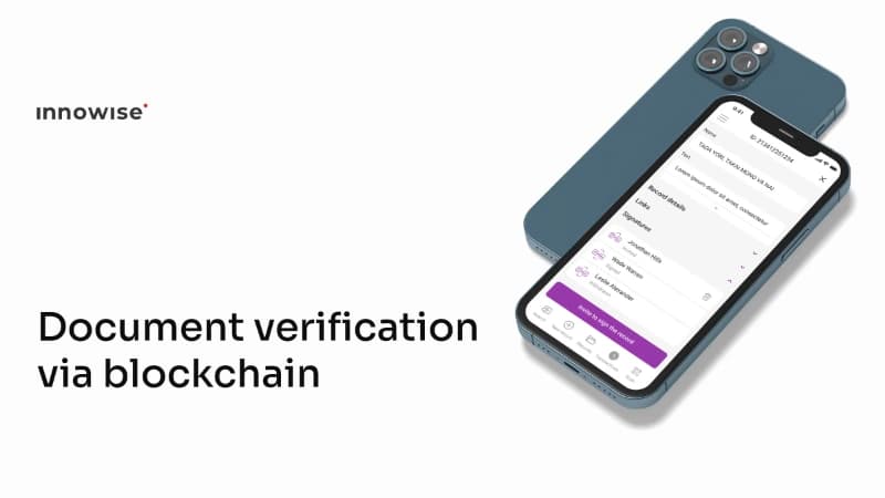 Mobile app for blockchain document management